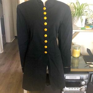 ✨Vintage Nautical Inspired Black Coat ✨ Medium ✨
